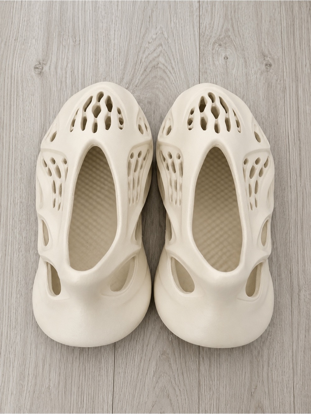 adidas Women's Yeezy Cream Foam-like Ventilated Slip-On Sneakers